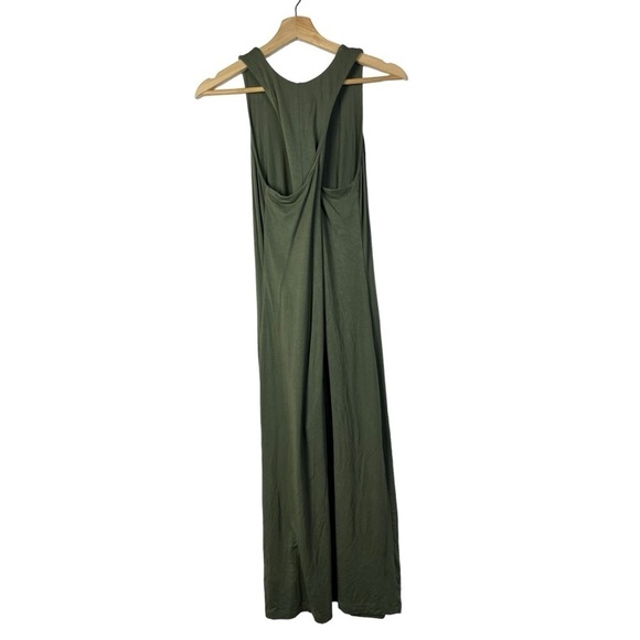 Gap Petite Green Twist Back Jersey Fitted Midi Dress XSP - Picture 3 of 4